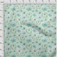 thumbnail image 3 of oneOone Cotton Jersey Light Mint Green Fabric Watercolor Floral Diy Clothing Quilting Fabric Print Fabric By Yard 58 Inch Wide, 3 of 4