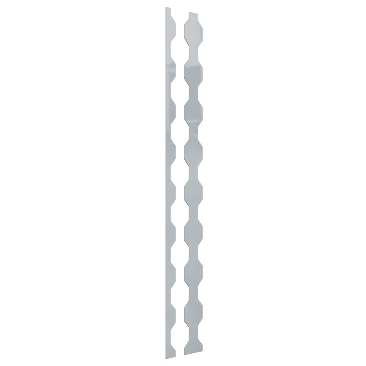 Ekena Millwork 47"H x 1/8"T Pontiac Adjustable Acrylic Decorative Slat Wall Panel Kit, Grey (contains 16 Slats + 1 Straight Edge Starter Slat)