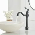 thumbnail image 6 of BWE 360° Swivel Bathroom Vessel Sink Faucet Matte Black Single Handle One Hole Lavatory Mixer Tap with Pop Up Drain Assembly Without Overflow and Supply Line Tap Body, 6 of 13