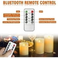 thumbnail image 3 of Cacou Flickering Flameless LED Candles with Remote & Timer, Moving Flame, Set of 3 Battery Operated Candles, 3 of 6