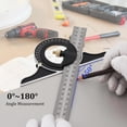 thumbnail image 2 of ABCISI Adjustable Sliding Combination Square Ruler, Horizontal Multi-Function Carpentry Squares, Right 90 Degree Angle Rulers, Protractor Level Measuring Set, Woodworking Tools Inch/Metric(12"/30cm), 2 of 7