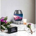 thumbnail image 6 of JAGASY Pink Rose Urn for Human Ashes Keepsake - Sunset Small Urn for Ashes Adult Male - Blue Miniature Cremation Urns - Flowers Decorative Funeral Urns for Mom & Dad - (3 Inch), 6 of 7