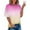 1# Khaki my orders placed, variant on Dyegold Ombre Shirt Women Trendy Short Sleeve Crew Neck Basic Tee Tops Casual Loose Blouses Summer Plus Size Gradient Shirts