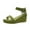 Green Sandals for Women, variant on Hopeusnice Women's Sandals Non-Slip Soft Flock Materials Summer Shoes Trendy Thick-Soled Heel Open Toe Sandals Breathable Buckle Round Toe Lightweight Walking Shoes Green 36