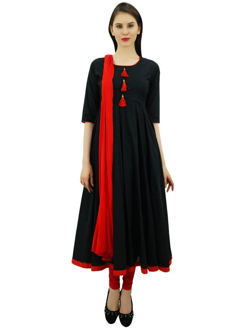 Atasi Women's Designer Anarkali Black Salwar Suit Ethnic Indian Cotton Dress-24 - Walmart.com Atasi Women's Designer Anarkali Black Salwar Suit Ethnic Indian Cotton Dress-24 - Walmart.com