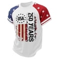 thumbnail image 4 of TIREOW Boys 250th Anniversary USA Shirts 4th of July Shirt American Patriotic Flag 2026 Tshirt 250 Years Birthday Patriotic Tops, 4 of 4