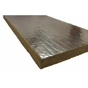 Roxul 1 in x 48 in x 24 in Mineral Wool/Foil Backing High Temperature Insulation, Density 8#, Dark Brown - 40260