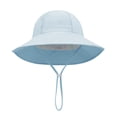 thumbnail image 6 of SAWOBUUN Baby Toddler Sun Hat Breathable Adjustable Cotton Bucket Hat Wide Brim Summer Beach Hats for Boys Girls, 6 of 9