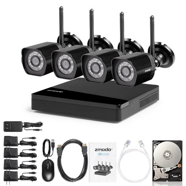 Zmodo ZMKW00011TB 4 Channel NVR 720p HD Wireless Outdoor Home Video