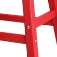 thumbnail image 6 of WestinTrends Malibu HDPE Outdoor Patio 24" Counter Stool Saddle Seat, Red, 6 of 13