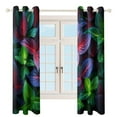 thumbnail image 4 of Green Leaf Jungle Animals 2 Panels 3D Printing Pattern Curtain for Bedroom Living Room Kitchen Window Decoration Home, 4 of 6