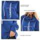 thumbnail image 4 of Sudadera cómoda azul para mujer, sudadera con capucha de manga larga estampada XXL con cordón, 4 of 5