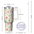thumbnail image 2 of 40oz Holiday Tumbler with Straw and Handle, Christmas Tree Stainless Steel Insulated Cup Gifts for Women Men, 2 of 4