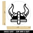 thumbnail image 2 of Viking Horned Helmet Self-Inking Rubber Stamp Ink Stamper - Orange Ink - Medium 1 Inch, 2 of 7