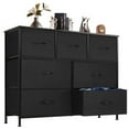 thumbnail image 2 of Organizer Storage, Chest Fabric Bins, Long Dresser with Wood Top for Bedroom, Closet, Entryway, 7-Drawers dressers, 2 of 8