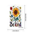 thumbnail image 4 of Amhnf Colorful Floral Garden Flag With Be Kind Message For Home Outdoor Garden Yard Decor 12x18 inch, 4 of 5