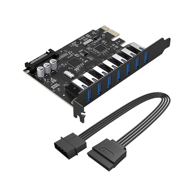 Tarjeta SATA Power USB3.0 PCI-E Extender PCIE Riser Adapter Cable de 15 pines