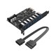 thumbnail image 1 of Tarjeta adaptadora vertical ORICO USB 7 puertos PCI-E tarjeta de expansión placa base 15 pines SATA conector de alimentación FLhrweasw El nuevo, 1 of 7