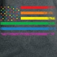 thumbnail image 3 of CafePress - Rainbow American Flag T Shirt - Women's Traditional Fit Dark T-Shirt, 3 of 4