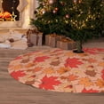 thumbnail image 6 of Sikiie Yellow And Red Maple Leaves 30-48 inches {designName} Print Christmas Tree Skirt Snowman Xmas Tree Skirt with Edge Christmas Decorations for Holiday Party-36", 6 of 7