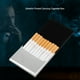 thumbnail image 2 of Estuche ultrafino para llevar cigarrillos en el bolsillo, de piel sintética, con marco de metal, tamaño normal de 10 unidades, color negro, 2 of 9