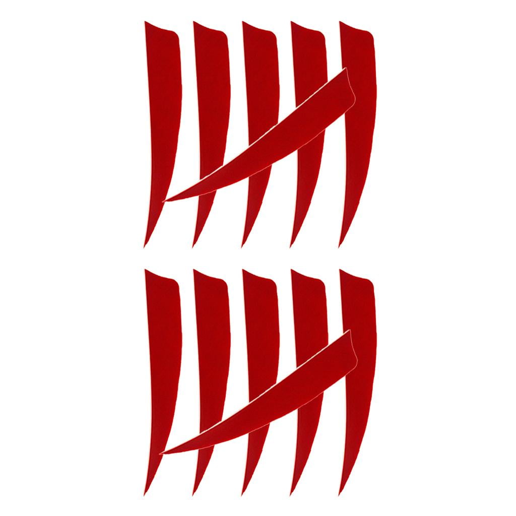 25 Plumes D'empennage Gauche 4 Pouces - Naturelles, Barrées, Pour Flèches D'arc