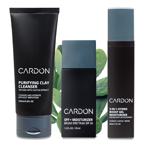 Set de cuidado facial Cardon Cactus-Based para hombres y pieles sensibles