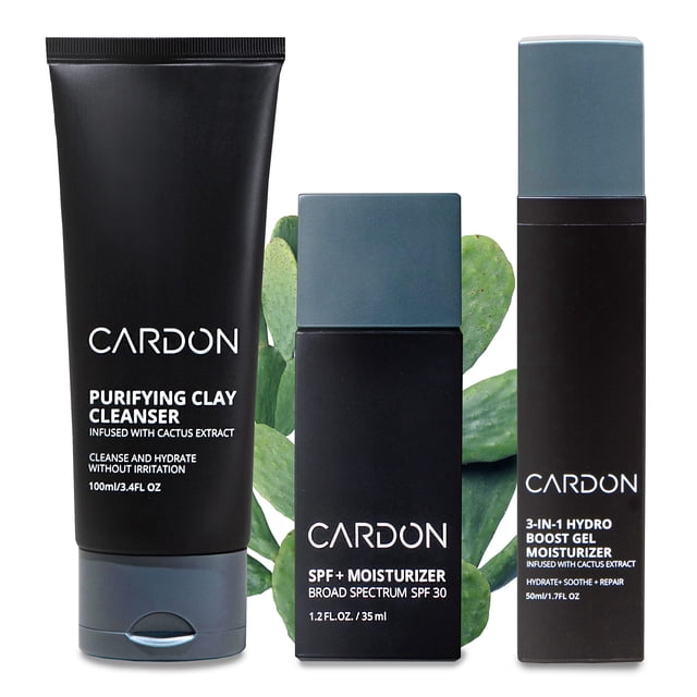 Set de cuidado facial Cardon Cactus-Based para hombres y pieles sensibles