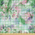 thumbnail image 2 of Ambesonne Floral Fabric by the Yard Upholstery, Bouquet Art of Spring Floral, 1 Yard, Green Pink and Lavender, 2 of 5