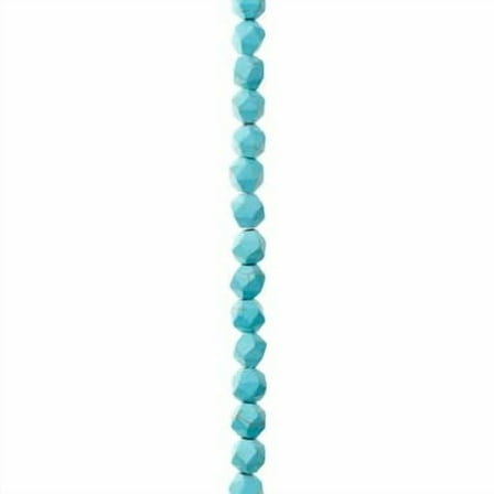 12 Pack: Turquoise Reconstituted Howlite Faceted Beads - 8mm by Bead Landing