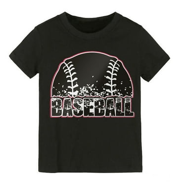 Hienoo Little Boys Graphic T-Shirt Baseball Print Short Sleeve Sports T Shirt, Sizes 1-10
