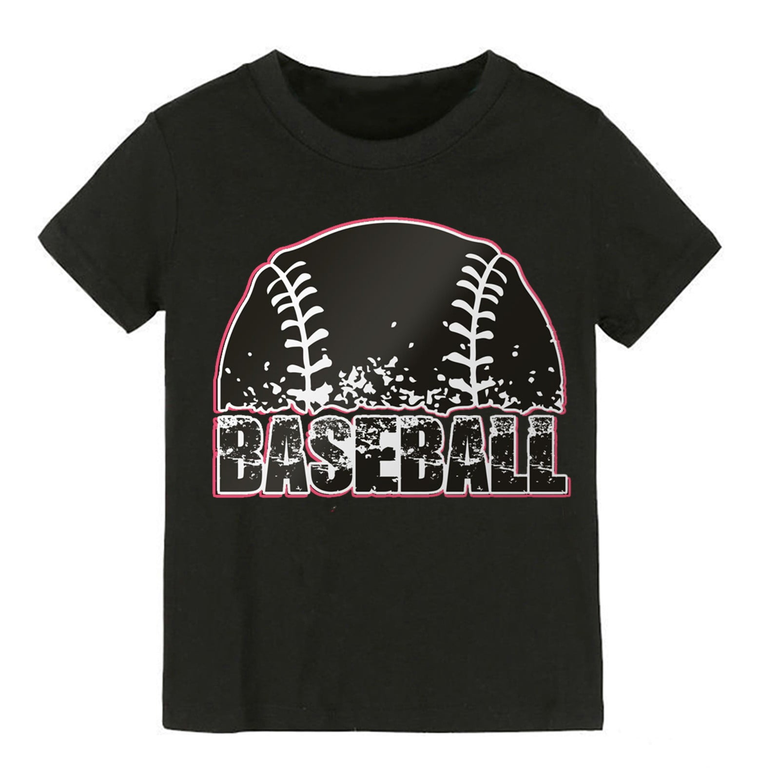 Kiijoy Little Boys Graphic T-Shirt Baseball Print Short Sleeve Sports T Shirt Sizes 1-10