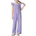 thumbnail image 2 of Combinaison Fille Taille 6 Tenue de Pâques Enfants Filles Décontractée Sans Manches Combinaison Pantalon Droit Long, 2 of 6
