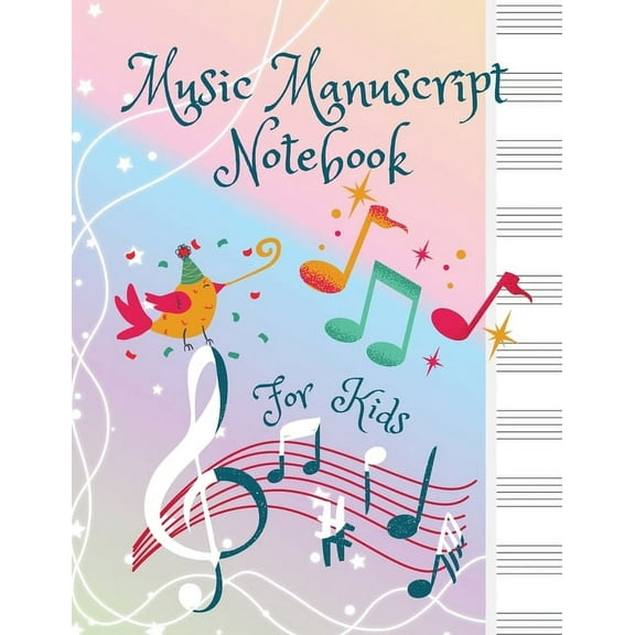 Music Manuscript Notebook For Kids, (Paperback)