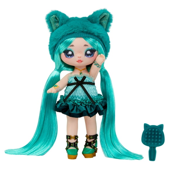 Na Na Na Surprise Sweetest Gems™ Emery Moss 7.5" Fashion Doll Emerald Birthstone-Inspired with Teal Hair, Smocked Satin Dress and Brush, Poseable, Great Toy Gift for Kids Girls Boys Ages 5 6 7 8  Year