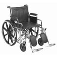 thumbnail image 1 of Silla de ruedas bariátrica Drive Medical STD20ECDDAHD-ELR Sentra EC de alta resistencia con brazos de escritorio desmontables y reposapiernas elevables, color negro, 1 of 2