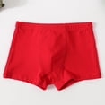 thumbnail image 2 of Boys Underwear 100% Cotton Boxer Briefs, Red Soft Breathable for Toddler Kids, 1-Pack Sizes 1-8 Years,Size 5-6 T, 2 of 6