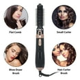 thumbnail image 4 of Hair Dryer Brush,4 in 1 Hot Air Hair Blowout Brush,Hair Curler & Hair Dryer Brush Negative Ion Blow Dryer Brush in One, Interchangeable Brush Head Hair Styling Gift for Women (Black), 4 of 10