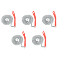 thumbnail image 1 of 5 Pcs 1.6M Chaîne en Métal Robuste pour Chien Chiot Laisse à Clip Poignée Rouge, 1 of 5