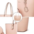 thumbnail image 3 of Bolsos de mano de cuero sintético a la moda para mujer, bolso de hombro, bolso con asa superior, conjunto de 4 Uds., 3 of 5