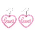 thumbnail image 4 of Heart Drop Earrings Cute Acrylic for Mother's Day Valentine's Day Engagement Pink, 4 of 9