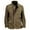 #Khaki, variant on DPTALR Men's British Style Solid Color Warm Zipper Jacket,Khaki, L