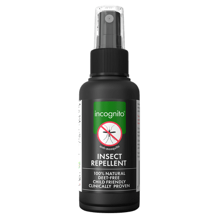 NEW to USA - IMPROVED MULTI-AWARD WINNING Incognito 100% NATURAL, DEET FREE Insect Repellent Spray - Travel Size 50ml 1.7 FLOZ