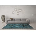 thumbnail image 3 of Ahgly Company Indoor Square Persian Light Blue Traditional Area Rugs, 5' Square, 3 of 4