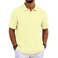 thumbnail image 2 of Mens Golf Shirt Dry Fit Mens Polo Shirts Short Sleeve Performance Golf Polos for Men with Collar Work Shirts Beige XL, 2 of 8