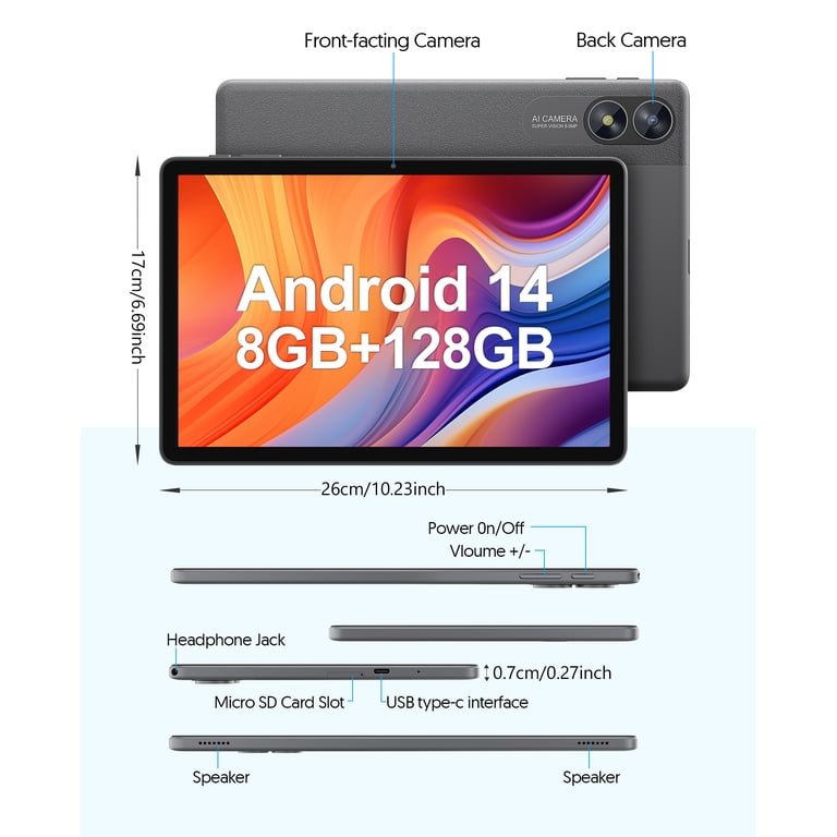 タブレット 11インチ タブレット Android 14 10GB+128GB+1TB拡張
