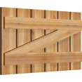thumbnail image 2 of 34 3/4"W x 19"H TimberCraft Six 5 3/8" Boards Spaced Board-n-Batten Shutters w/Z-Bar, Rough Sawn Western Red Cedar (Per Pair), 2 of 13