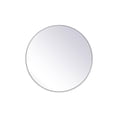 thumbnail image 1 of Elegant Decor MR4839S Miroir Rond Cadre en Métal 39 Po, Argent, 1 of 4