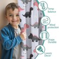 thumbnail image 3 of Blackout Kids Curtains,Cartoon Dinosaurs Flowers Pattern Childrens Insulated Curtains Set Of 2,Bedroom Essentials,Toddler Room Decor 42"x54", 3 of 5