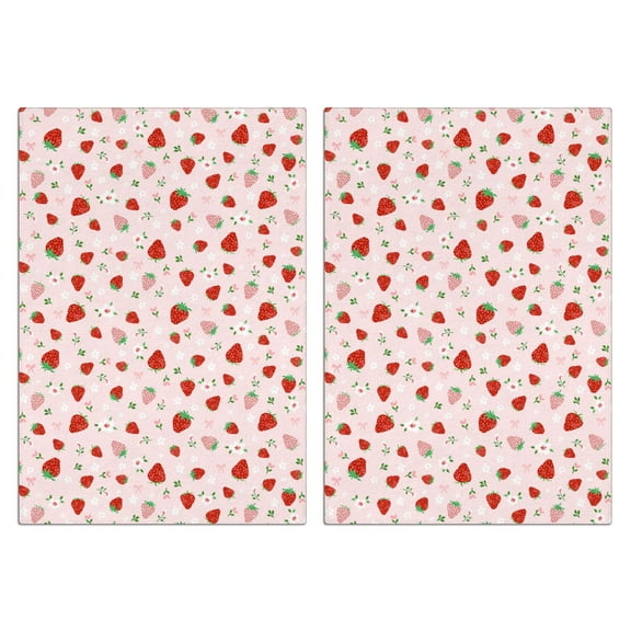 Strawberry Kitchen Towels Set Of 2, Absorbent and Soft Dish Towels for Farmhouse Decor, Country Kitchen.